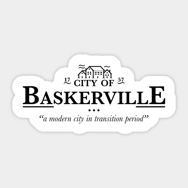 Baskerville Sticker by Aguvagu